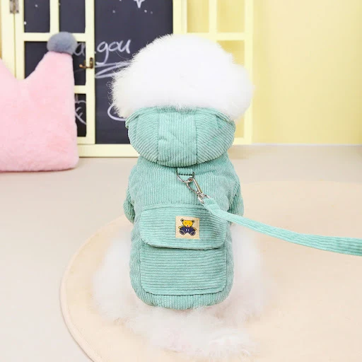 Title 8, Winter Cotton-padded Jacket for Dogs with Tract...