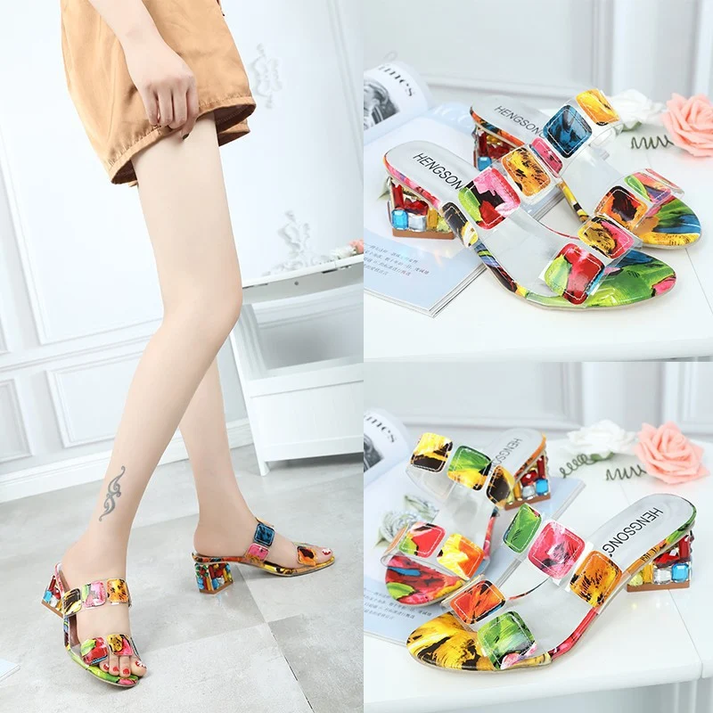 Title 7, Womens Summer Slippers, New Strange Style, Mat...