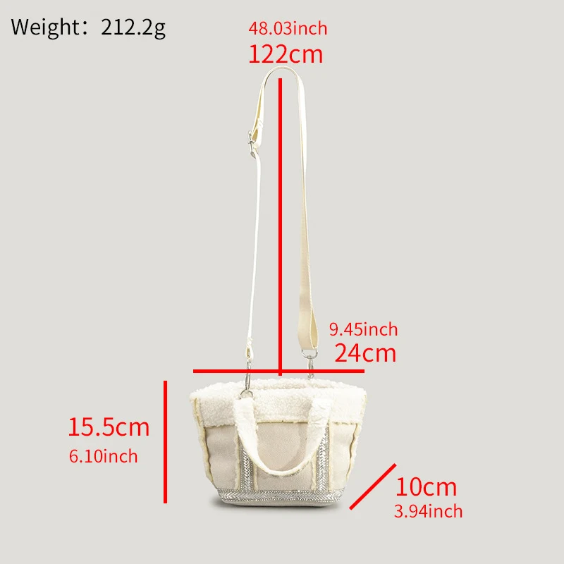 Borsa a secchiello in lana autunno inverno da donna Design speciale confortevole e alla moda Perfetta per l'uso quotidiano Eleganza e praticità — foto 1