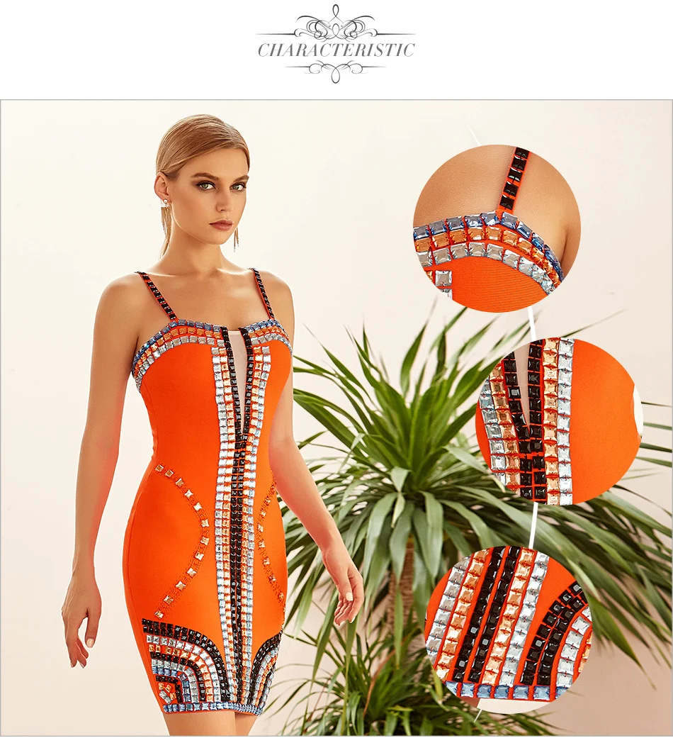 Title 4, Sleeveless Womens Luxury Diamond Bandage Dress...