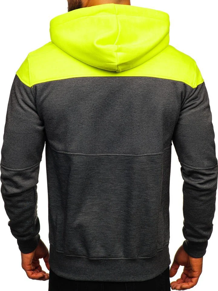Title 14, Mens stitching contrast cardigan sweater, a st...