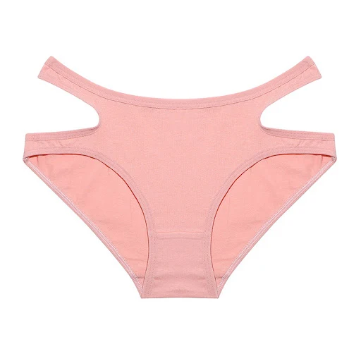 Title 10, Womens cotton briefs solid color, waist hollow...