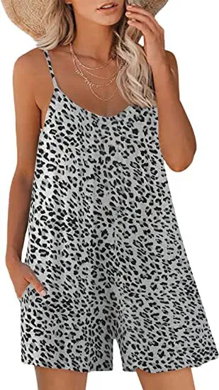 Title 8, Womens Printed Fashion Casual Loose Jumpsuit