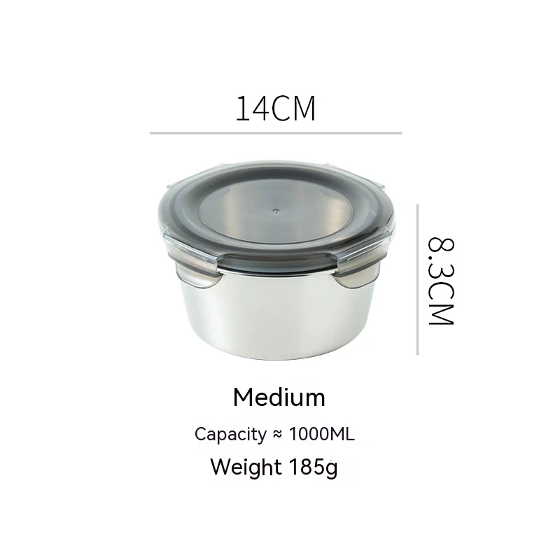 Title 5, 304 Stainless Steel Crisper Sealed Storage Box ...