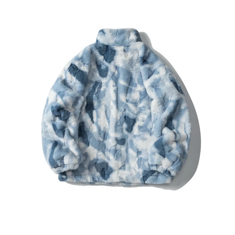 Double-sided Tie-dyed Soft Fluffy Vintage Lamb Wool Coat provides warmth and unique style with ultimate comfort and all- — photo 11