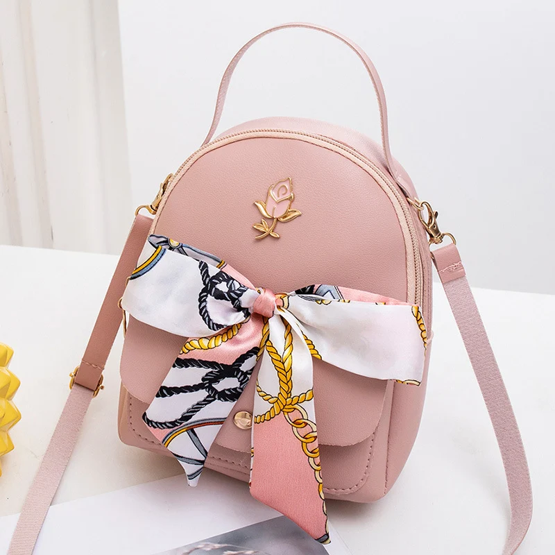 Title 16, Mochila feminina de ombro duplo com lenço de se...
