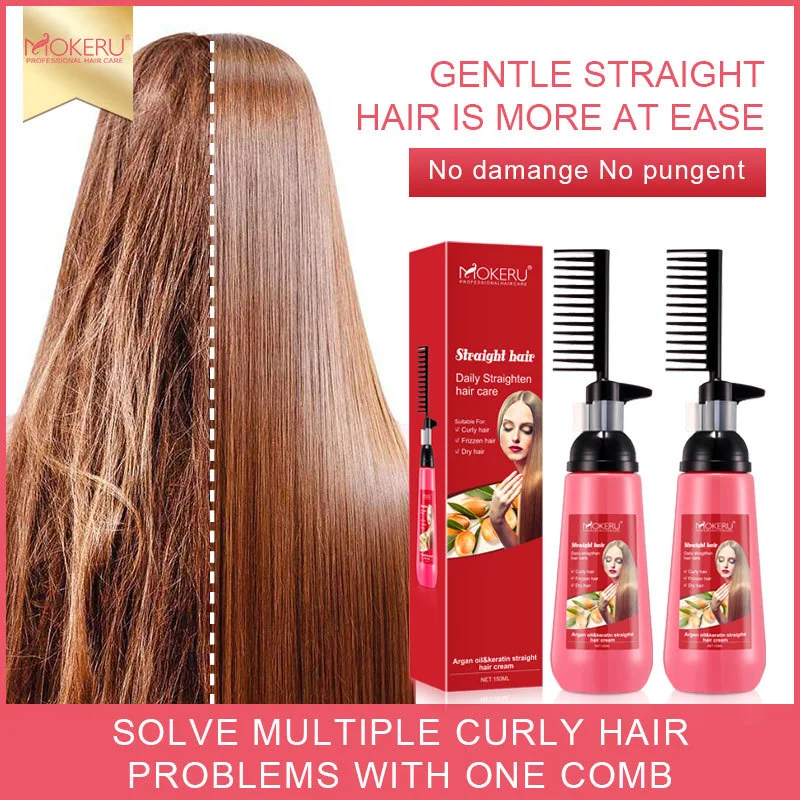 Comb Straight Free PullFree Clip Glättungscreme für sanftes, zugfreies Glätten. Einfache Anwendung, für geschmeidiges, gestyltes Haar ohne Ziepen. — foto 2