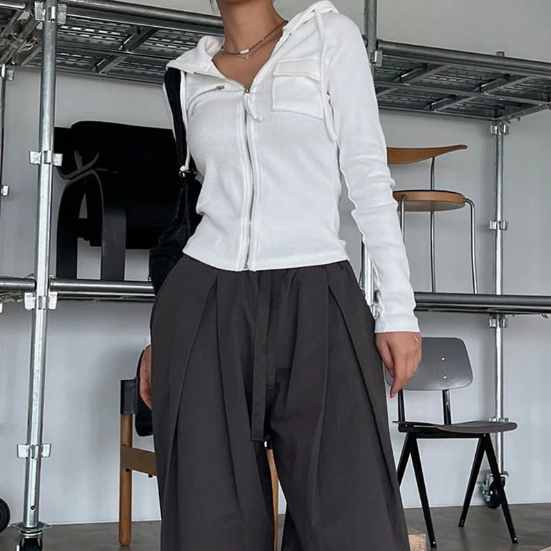 Title 9, Hooded Slim Slim Knitted Top Women