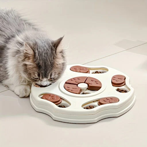 Title 3, Tigela interativa Slow Food para pets Cães e ga...