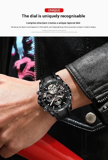 Title 9, Reloj Automático Mecánico Hueco para Hombre
