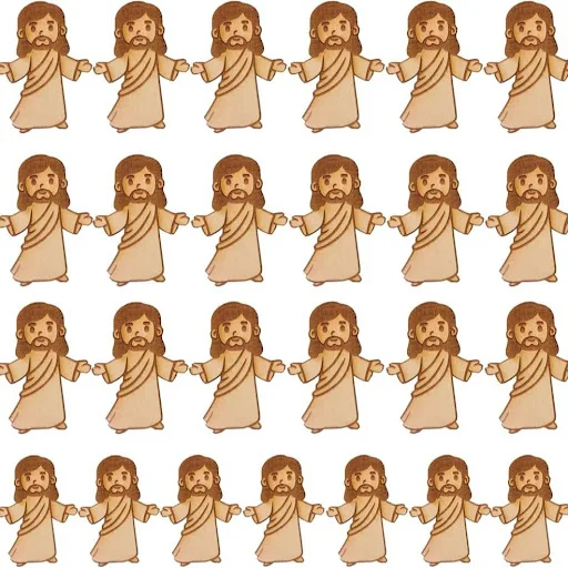 Title 4, Mini Wooden Jesus Villain DIY Create your own w...