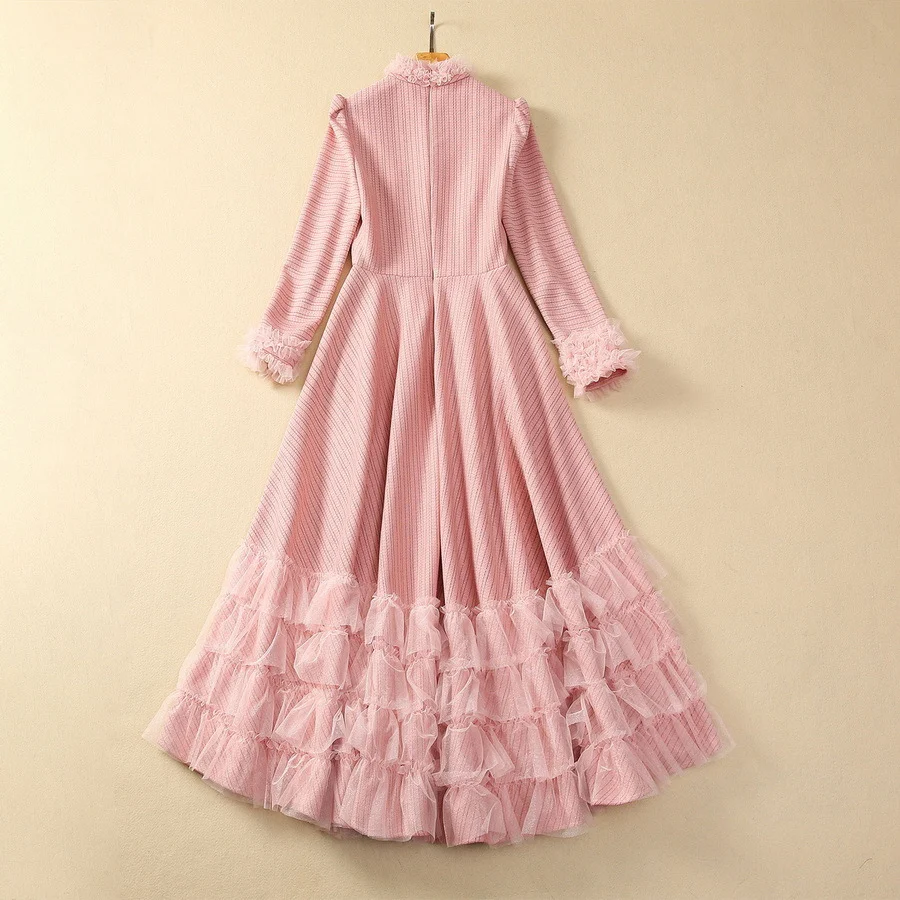 Title 21, Voile Stitching Stand Collar Long Sleeve Oversi...