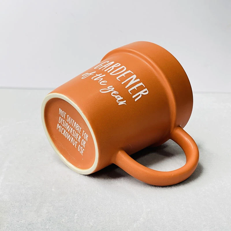 Ceramic Flower Pot Shape Retro Nostalgic Cup Enjoy your coffee or tea with this unique cup Perfect for home decor and ad — photo 1