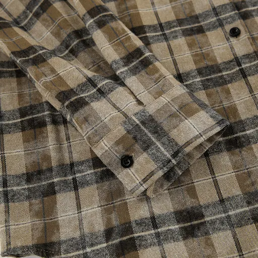 Title 4, Autumn Waste Soil Style Outer Plaid Shirt Mid-l...