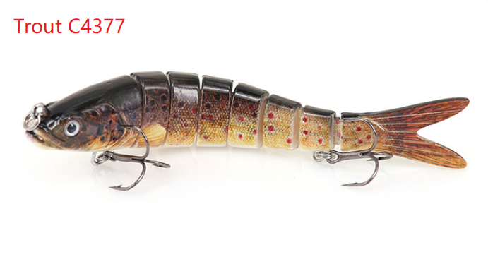 Title 2, Original Fishing Lure Eight Segment Trout Fish,...
