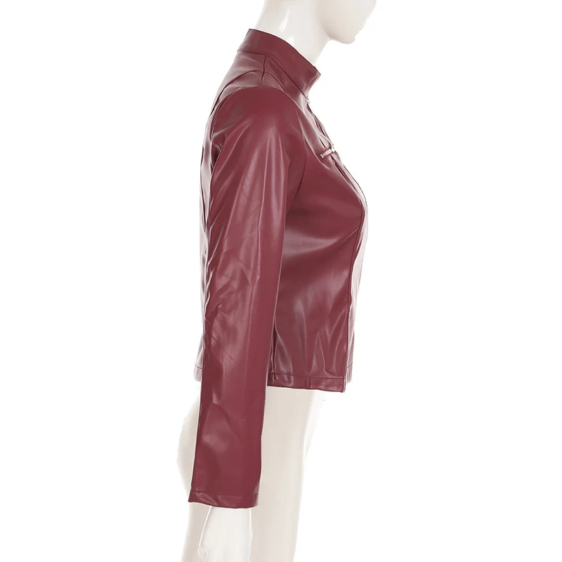 Title 12, PU Leather Zipper Pocket Slim Fit Slimming Long...