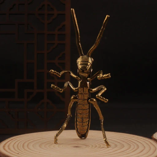 Title 2, Antique Bronze Grasshopper Tea Ornaments add ch...