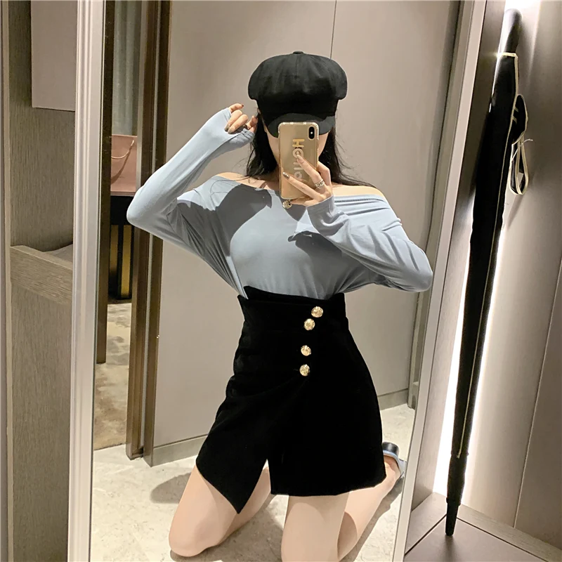 High waist slim A-line solid color little black dress for an elegant, comfortable look. A versatile essential perfect fo — photo 2
