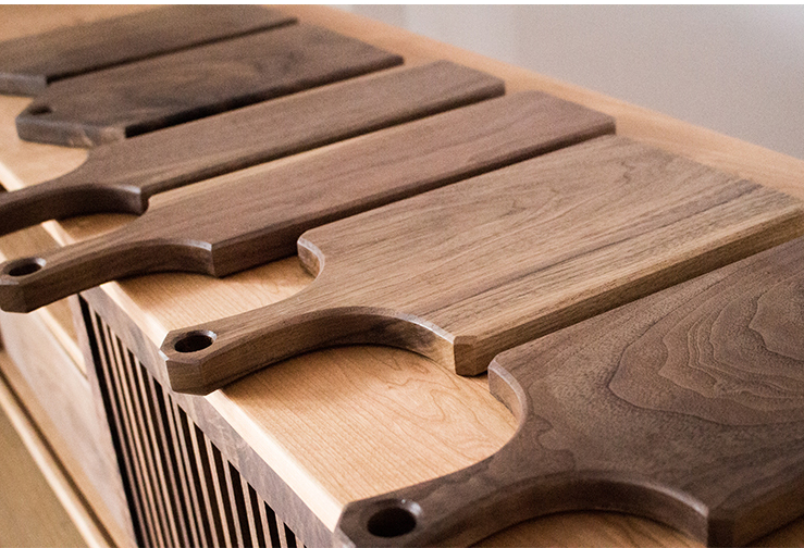 Title 4, Unpainted Unspliced Black Walnut Log Breadboard...