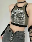 Mouwloze tanktop met print past bij een kort Hottie T-shirt — foto 2