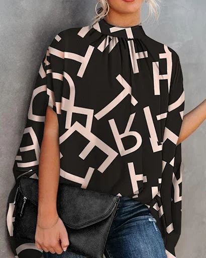 Title 2, Womens New Casual Fashion Digital Print Split ...