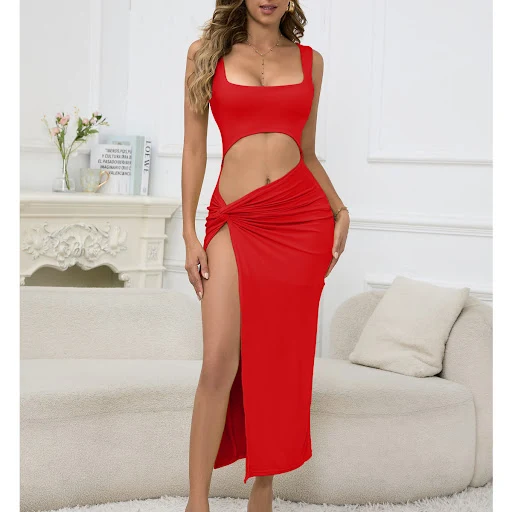 Title 17, Ausgehöhltes Camisole-Nabelkleid für Damen