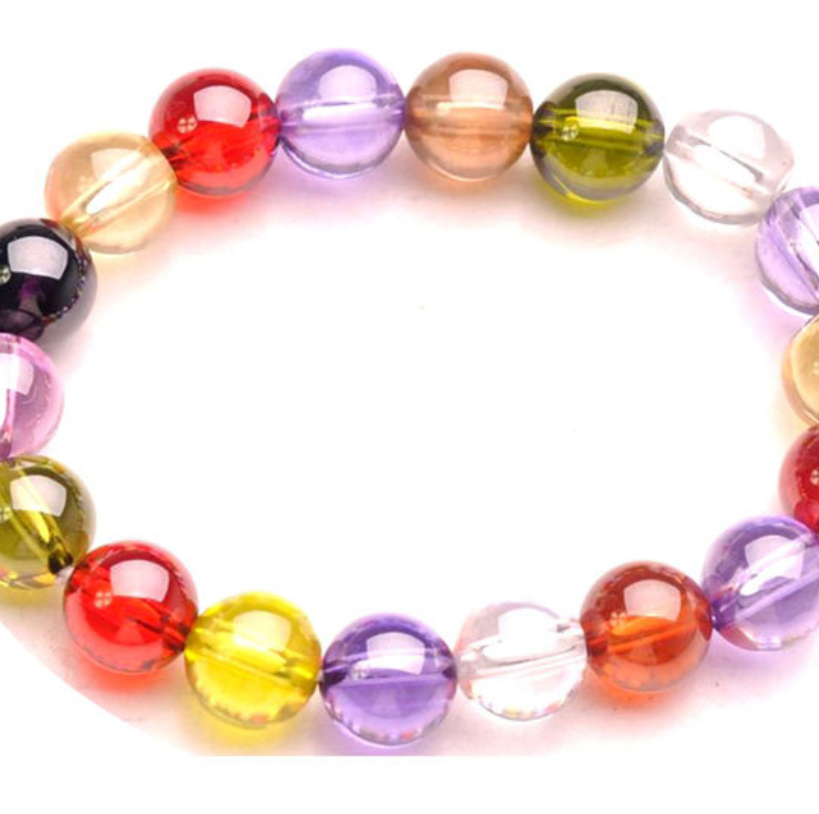Pulseira de contas redonda de zircão colorida — foto 2