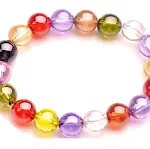 Pulseira de contas redonda de zircão colorida — foto 2