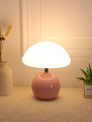 Title 4, Mushroom Table Lamp Frost Style Eye Protection ...