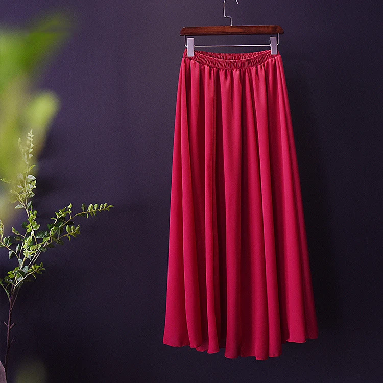Title 19, Saia midi de chiffon para praia feminina, leve ...