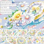 Fita Adesiva Criativa Decorativa com Flores, Laser e Collage para Journal. Artesanato artesanal e único para personalizar seus projetos. — foto 16