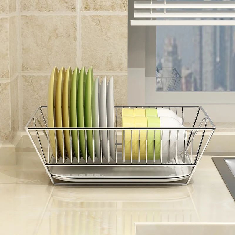 Title 4, Stainless steel kitchen shelf dish drain rack, ...
