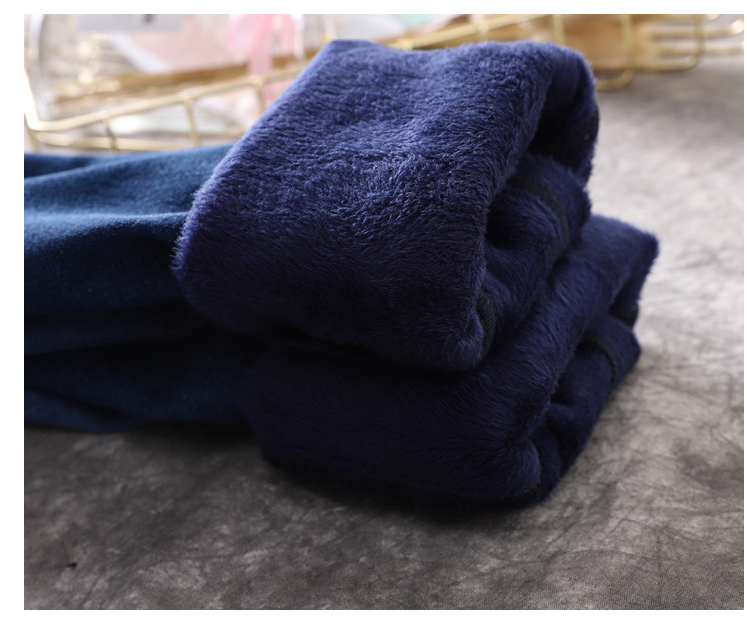 Title 4, Large Size Plus Velvet Thick Slim-fit Denim Fem...
