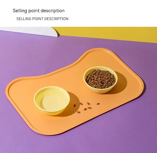 Title 4, Silicone dog and cat pet placemat, anti-overflo...
