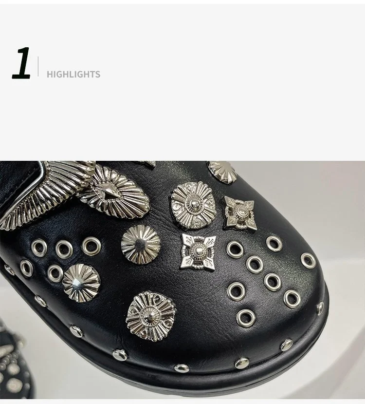 Title 6, Sapatilhas semi-slipper retrô britânicas com pl...