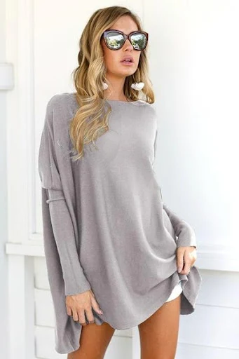Title 10, Autumn new round neck long sleeve loose casual ...