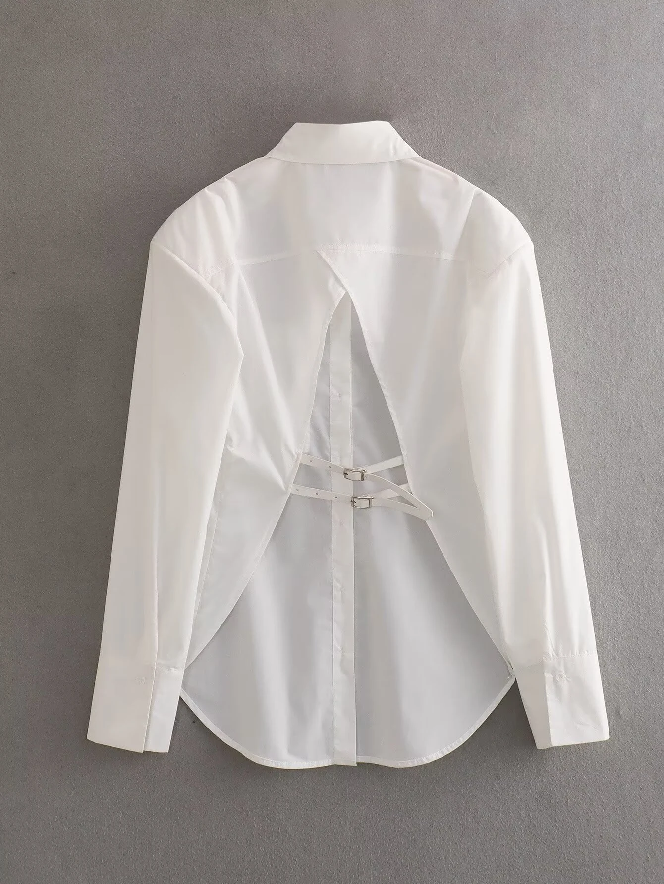 Title 8, Camicia Donna Bianca Pura, Taglio Slim con Dett...