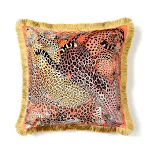 Capa de almofada para sofá de sala com estampa de leopardo e borlas, adicione estilo e sofisticação à sua sala. — foto 4