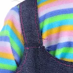 Roupa para boneca American Girl de 18 polegadas Conjunto de calças com suspensórios para brincar e vestir sua boneca — foto 9
