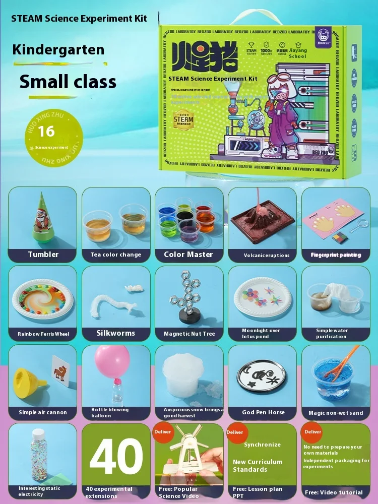 Conjunto de Experimentos Científicos para Crianças Brinquedos de Física Escolar Aprenda Ciência de Forma Divertida Kit Educacional Exploração Prática — foto 29
