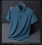 T-shirt uomo traspirante a maniche corte con revers. Perfetto per l'estate, offre comfort e freschezza. Stile casual e versatile per ogni occasione. — foto 4