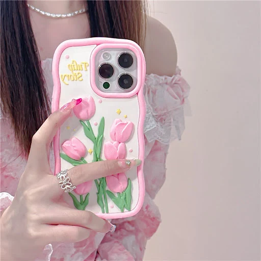 Title 5, Capa de telefone Tulipa 3D Creative Relief, des...