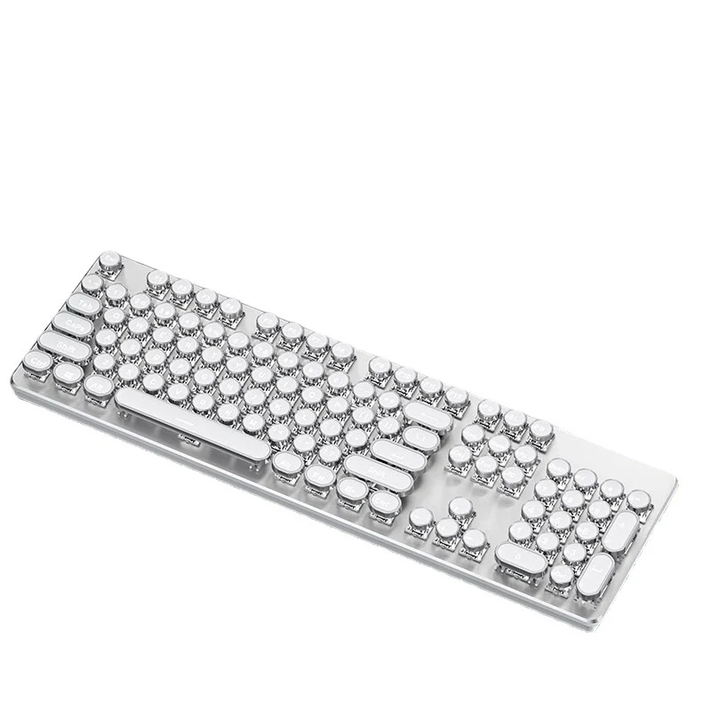 Title 4, TK100 Mechanical Keyboard Green Axis Retro Punk...