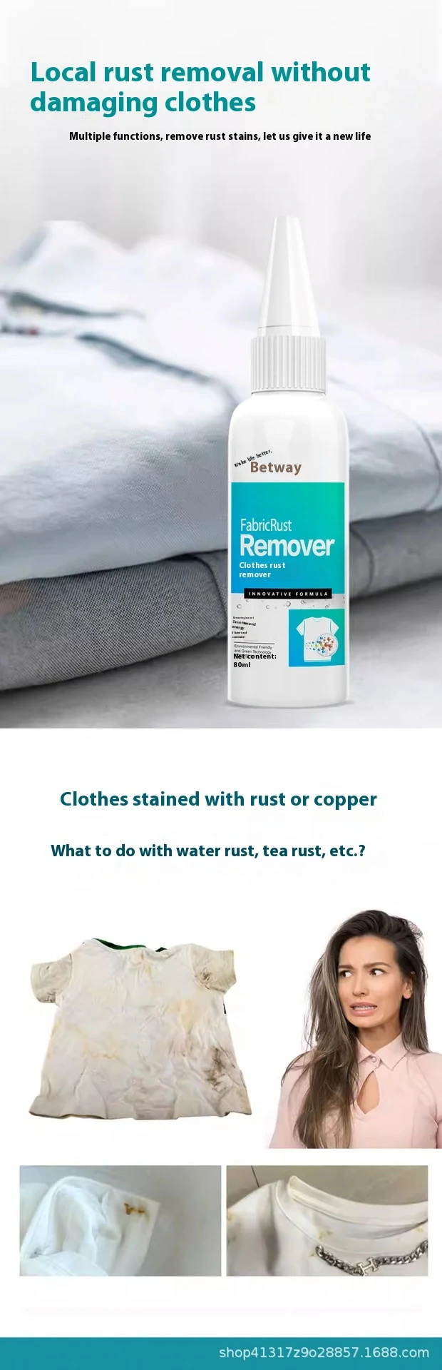 Title 1, Clothing Rust Remover Cleanser Gentle on Clothe...