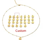 Colar feminino de corrente de bolinhas de aço inoxidável com 26 letras inglesas simples, um acessório charmoso e personalizável. — foto 27