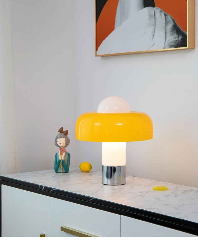 Retro Cashier Front Desk Orange Pot Cover Decorative Table Lamp, a Mid-Ancient Design, Providing Ambient Lighting, Perfe — photo 5