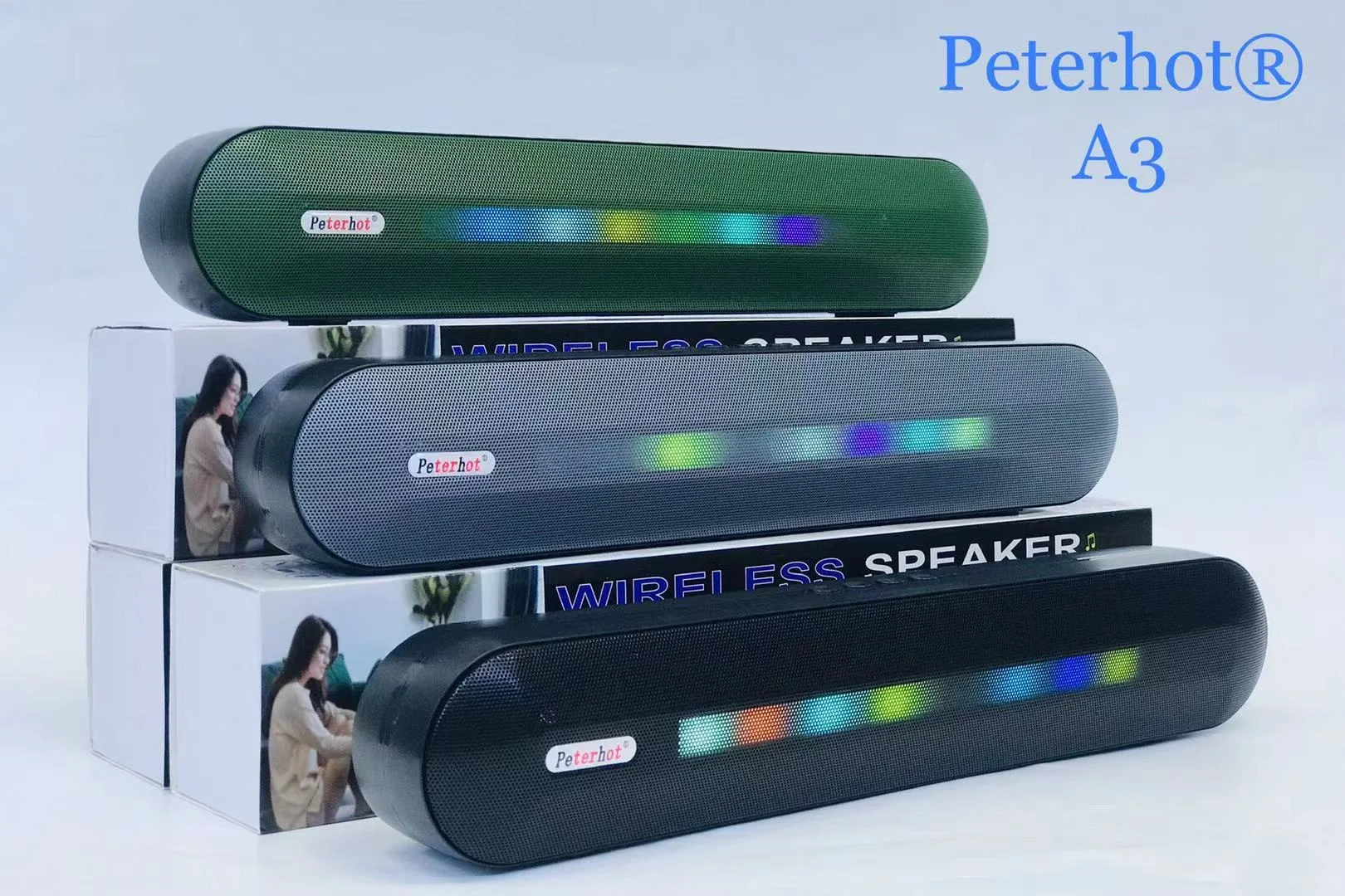 Title 3, Enceinte Bluetooth avec longue lumière LED resp...