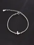 Pulseira de camada dupla de diamante borboleta — foto 4