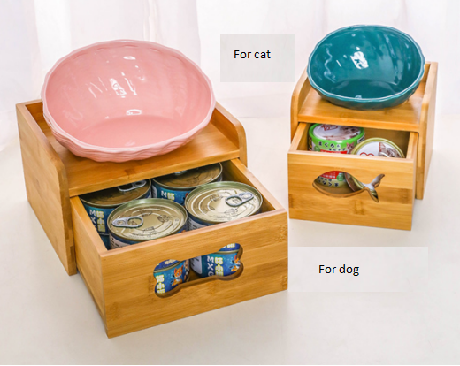 Title 1, Ceramic neck cat bowl with oblique mouth. Provi...