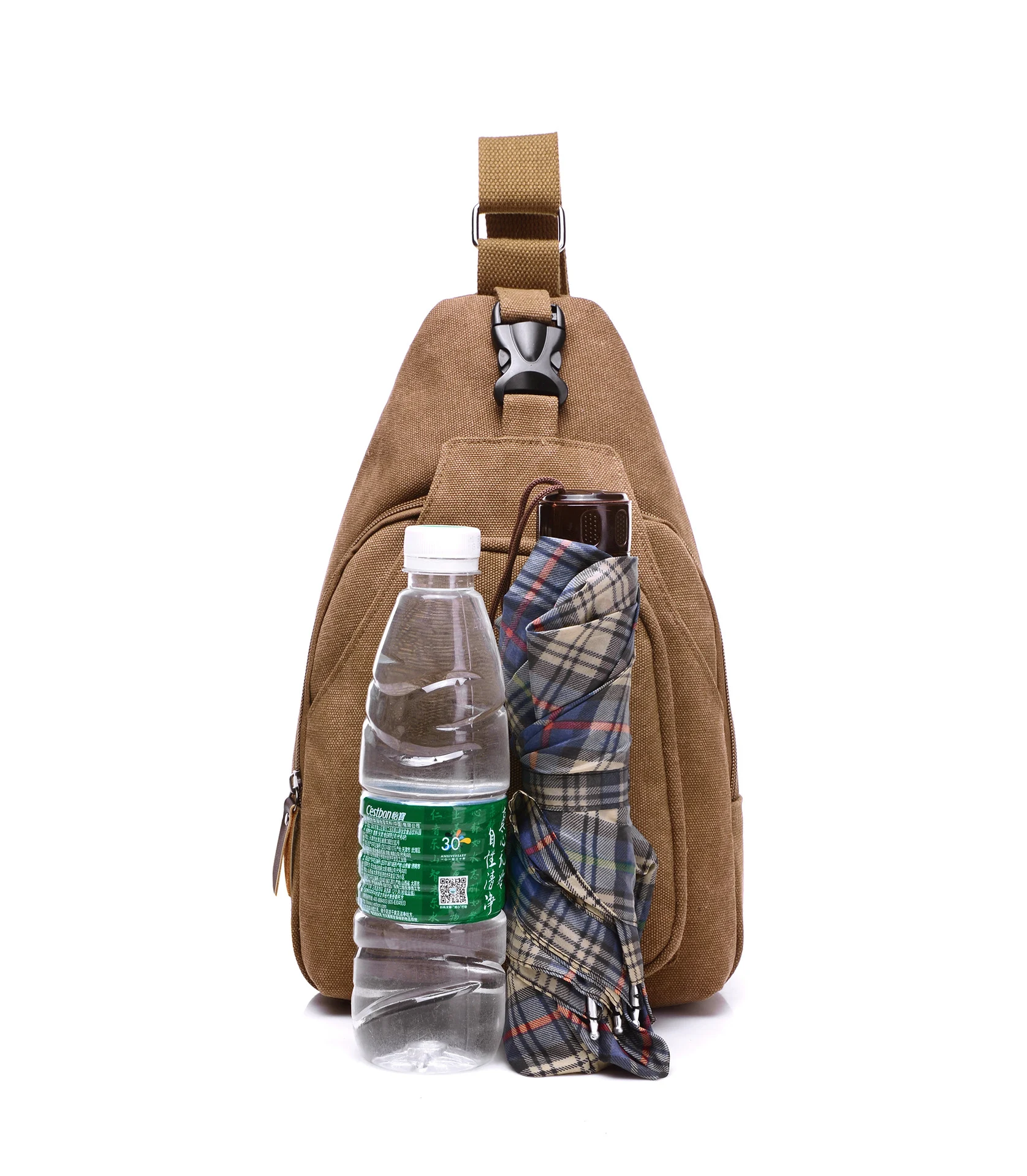 Bolsa de cintura masculina casual, impermeável, em tecido Oxford. Perfeita para o dia a dia, confortável e segura para seus pertences. — foto 13
